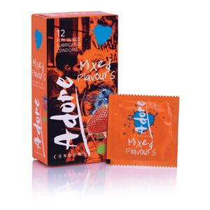 Pasante Adore Flavours Condoms - 12 Condoms