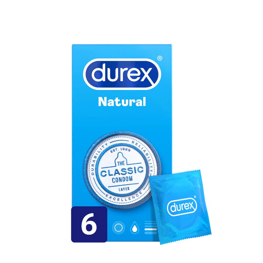 Preservativos Durex Naturales x6