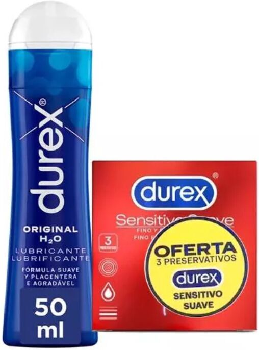 Durex Play Original Lubricante + Preservativos Suaves Sensibles x3