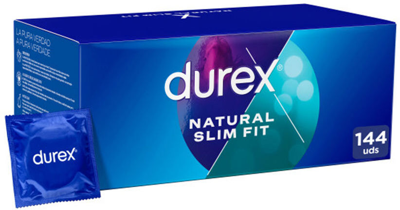 Durex Natural Slim Fit preservativos 144 u