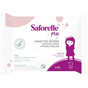 Saforelle Soin & Hygiène Miss Lingettes Intimes Biodégradables 25 lingettes - Publicité