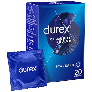 Durex Préservatifs Classic Jeans - 20 Préservatifs Confort et Confiance - Publicité