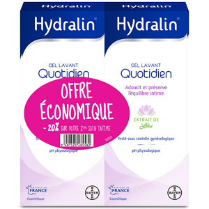 Hydralin Quotidien Gel Lavant Lot de 2 x 200ml - Publicité