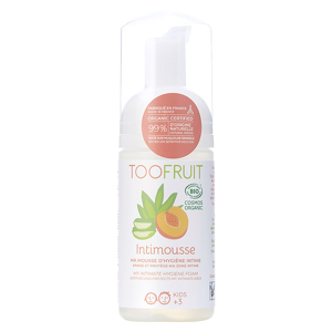 Toofruit Enfant Corps Intimousse Mousse Hygiène Intime Pêche Aloe Vera 100ml - Publicité