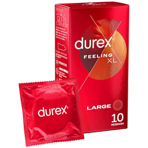 Durex Préservatifs Feeling XL - 10 Préservatifs Fins et Larges - Publicité