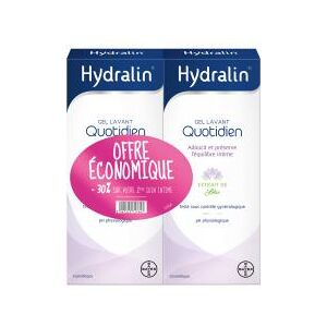 Quotidien - Gel Intime - Lot de 2 x 400 ml (-30 % Sur le 2Ème) - Savon - Hygiène Intime - Lot 2 x 400 ml