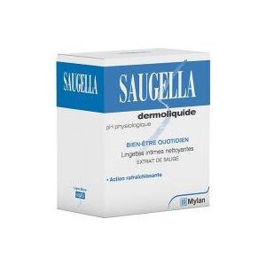 Saugella Dermoliquide Lingettes X10 (Individuelles) - Boîte 10 unités - Publicité