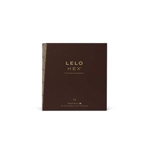 Lelo HEX Respect, Taille XL, Préservatifs de Luxe avec Structure Hexagonale Unique, Préservatif en Latex Fin mais Résistant, Lubrifié (pack de 36) - Publicité