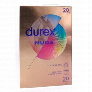 Durex Nude Sans Latex - Sensation Peau Contre Peau 20 Préservatifs - Publicité