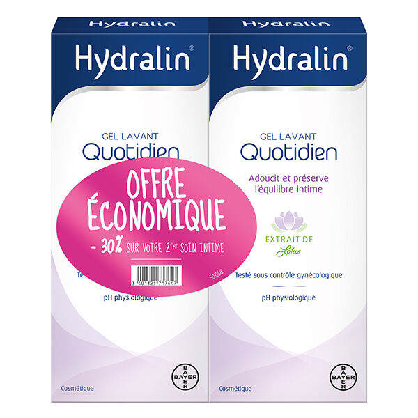 Hydralin Quotidien Gel Lavant Lot de 2 x 400ml