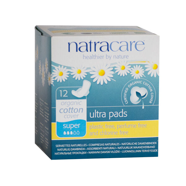 Natracare Serviette Ultra Super à Ailettes 12 unités