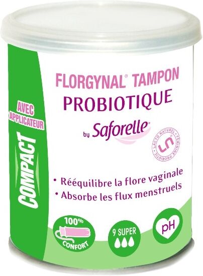 Saforelle - Florgynal Tampon Probiotique Avec Applicateur Super 9