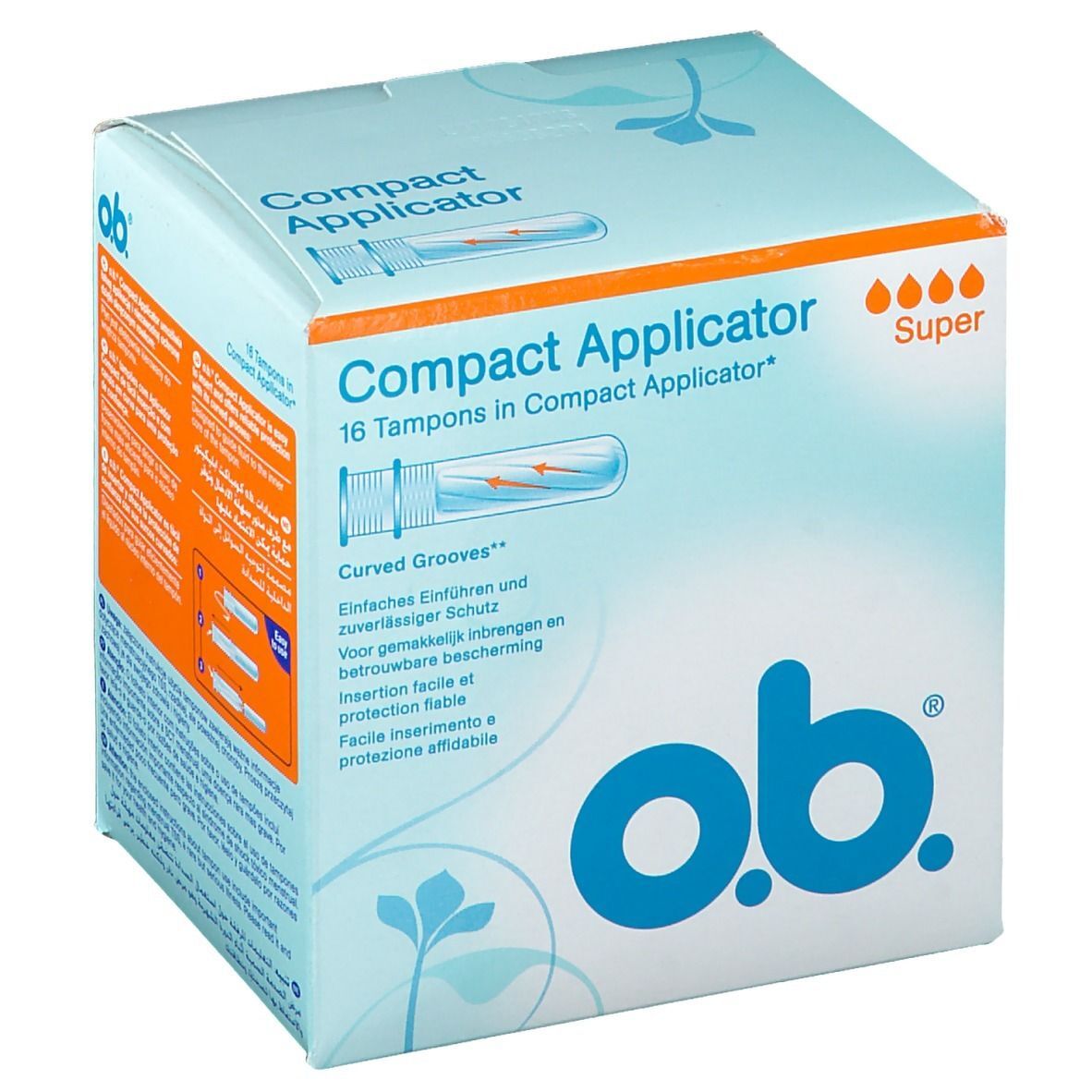 o.b.® tampons périodique Compact Applicator super pc(s) tampon(s)
