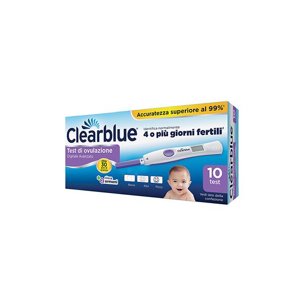 clearblue test di ovulazione  digitale avanzato 1 portastick digitale e 10 sticks
