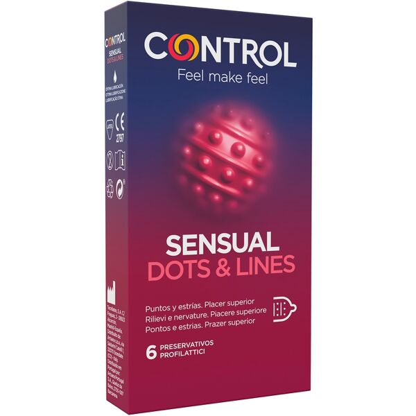 control sensual dots&lines 6 pezzi