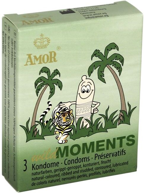 AMOR CONDOMS Profilattici wild moments 3 pz