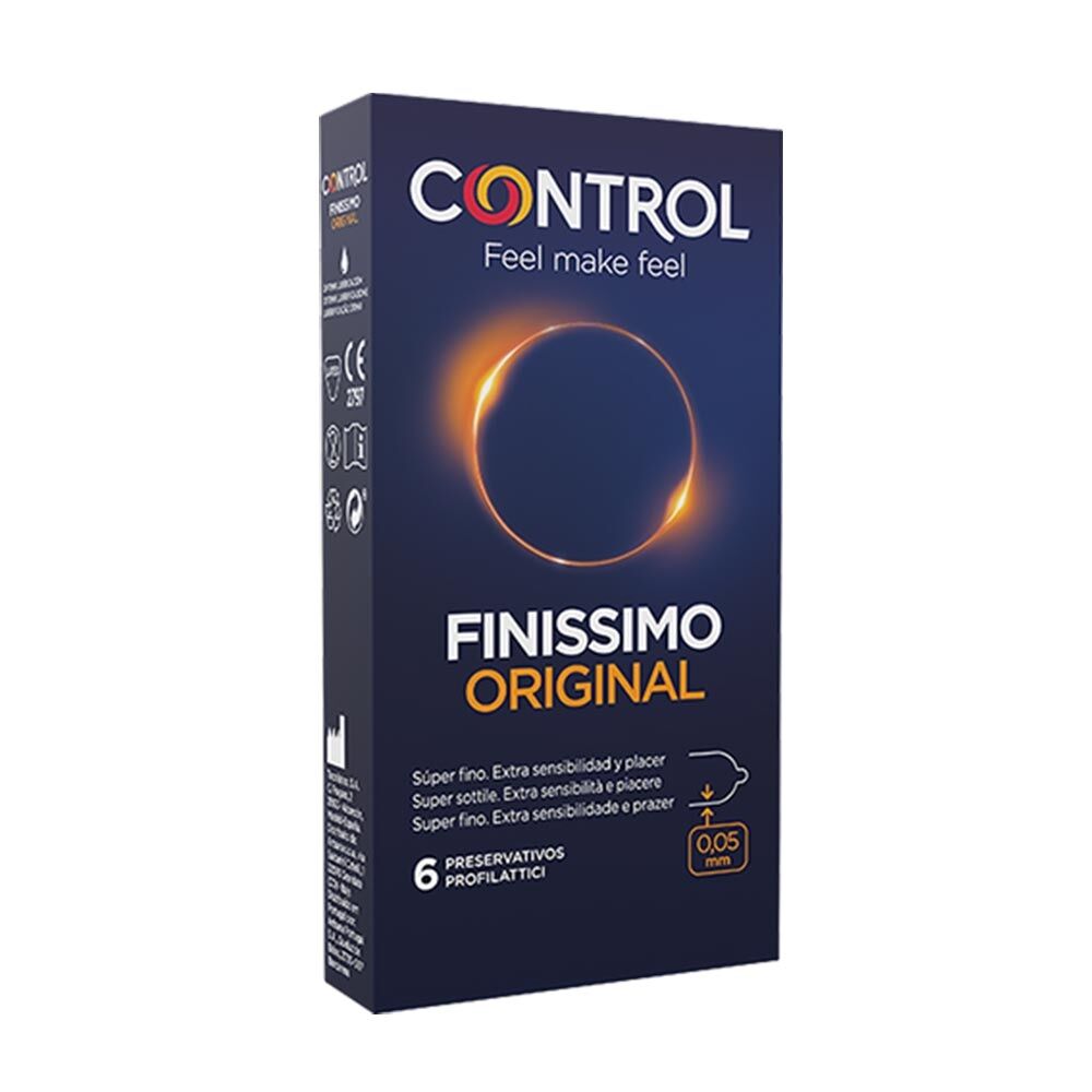 Control Sensivity - Finissimo Original 0.05mm Profilattico, 6 Profilattici