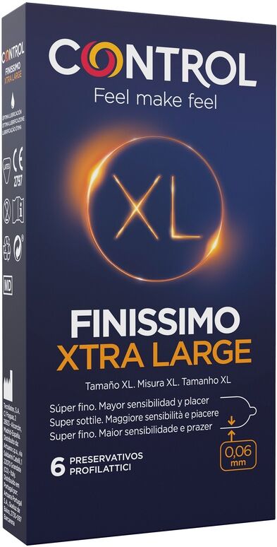 Control Finissimo XL Profilattici Extra Large 6 Pezzi