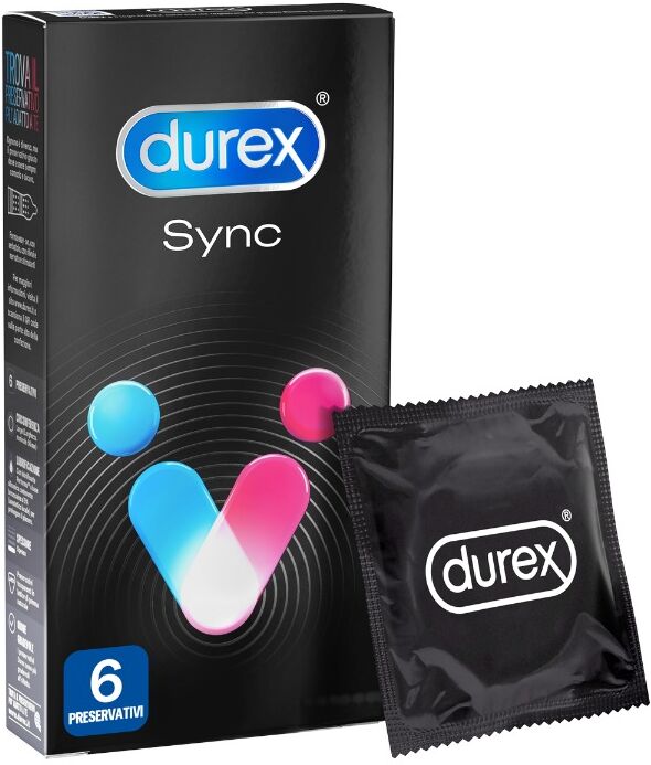 Durex Sync Preservativi Ritardanti e Stimolanti 6 Pezzi