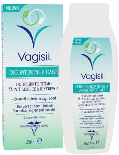 VAGISIL Incontinence Care Detergente Intimo 2-in-1 Lenisce e Rinfresca 250 Ml