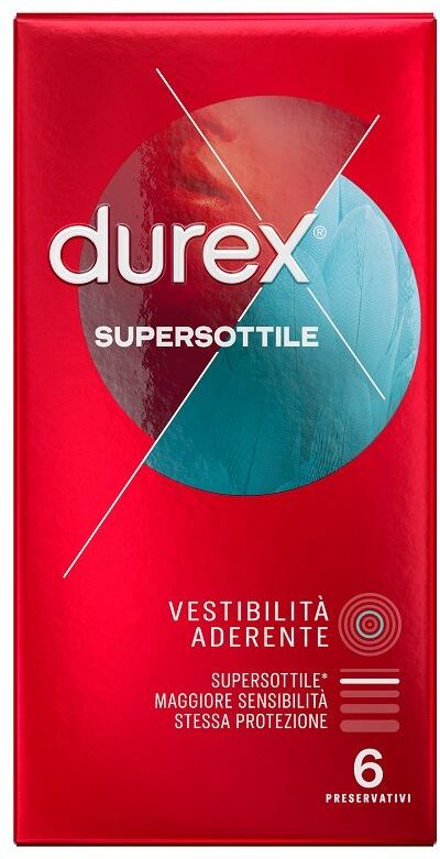 Durex Supersottile Close Fit Profilattico 6 Pezzi