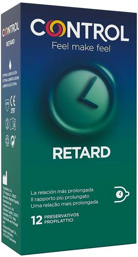 Control Non Stop Retard Profilattici Ritardanti 12 Pezzi