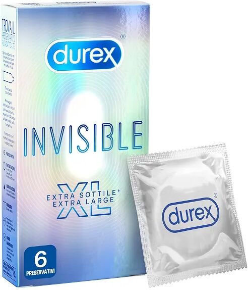 Durex Invisibile XL Extra Sottili Extra Large 6 Profilattici