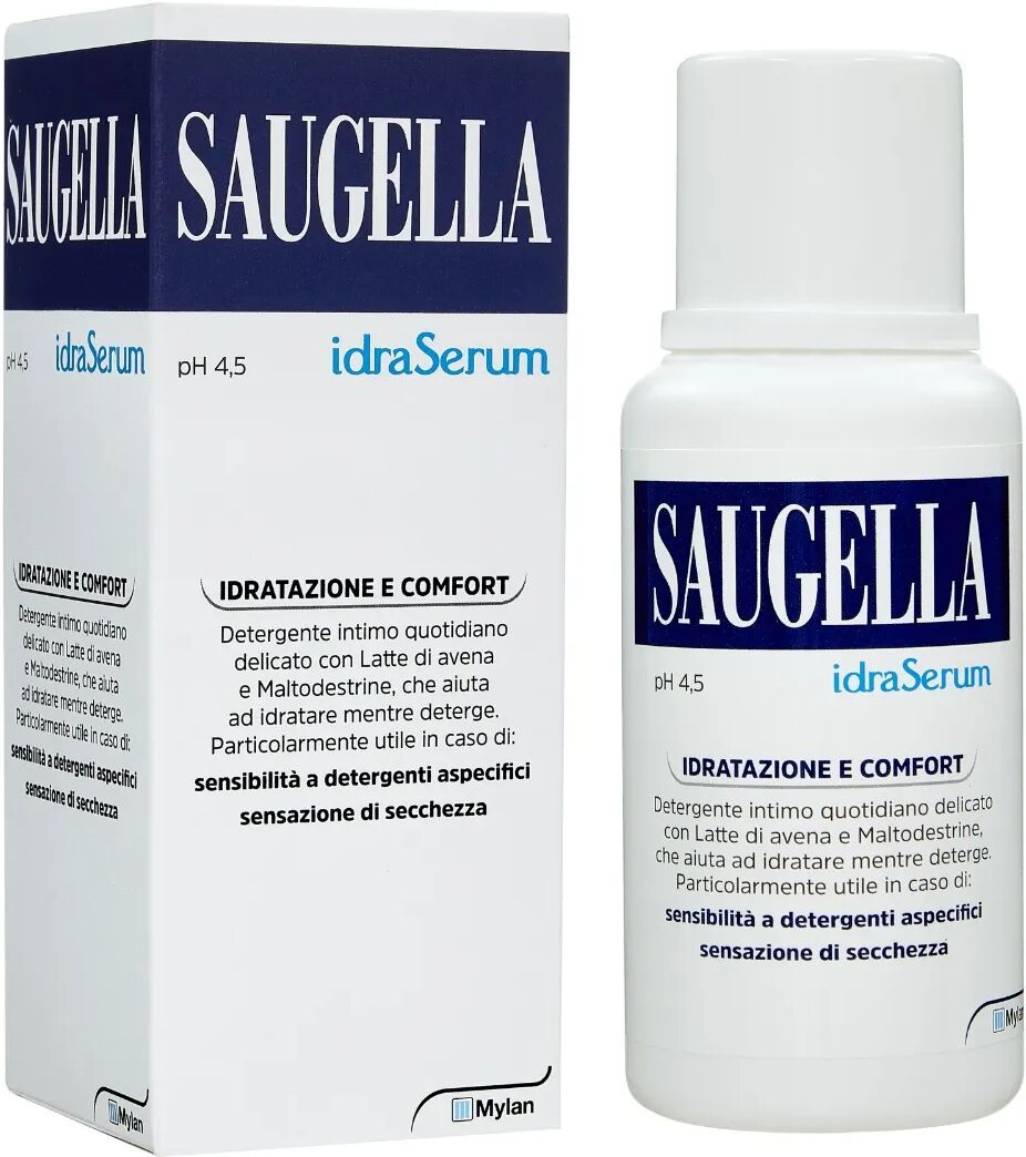 Saugella IdraSerum Detergente Intimo Emolliente Idratante 200 ml