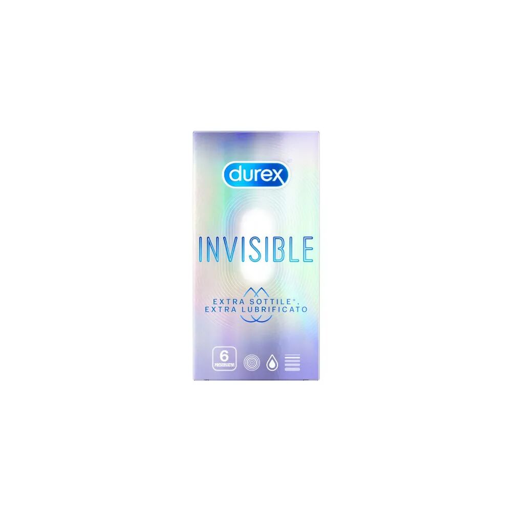 Durex Invisible Extra Lubrificante 6 Pezzi