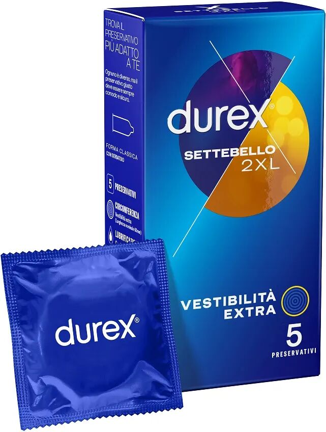 Durex Settebello 2XL Preservativi 5 Pezzi