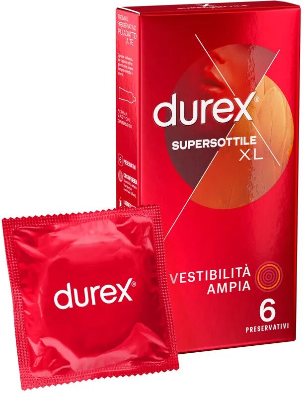 Durex Supersottile XL Preservativi 6 Pezzi