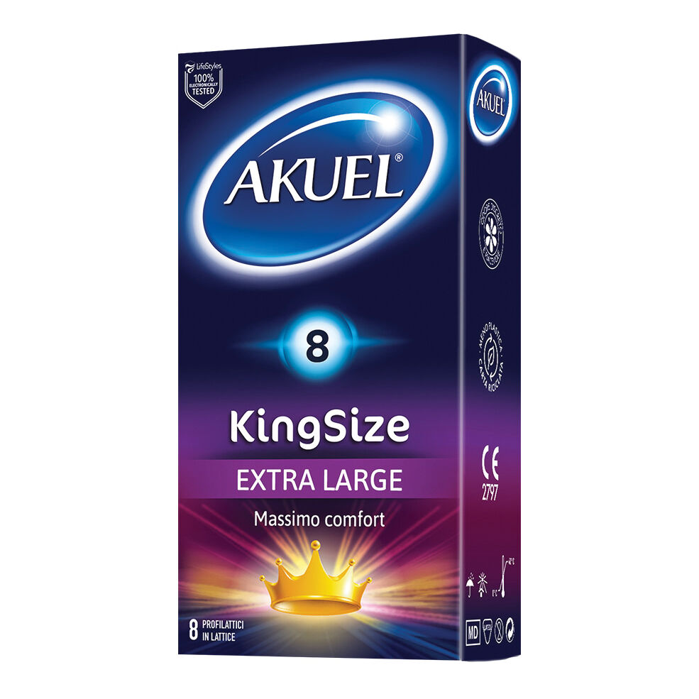 AKUEL Profilattico king size extra large 8 pezzi