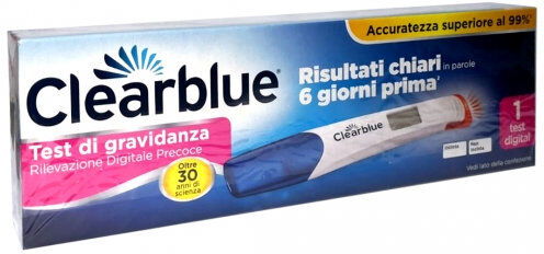 CLEARBLUE Test Di Gravidanza 6 Giorni Rilevazione Precoce 1 Test Digital