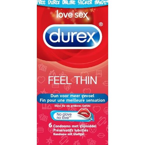 Durex Feel Thin Condooms - 6 Stuks