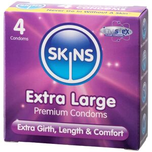 Skins Extra Large Kondomer 4 stk. - Klar