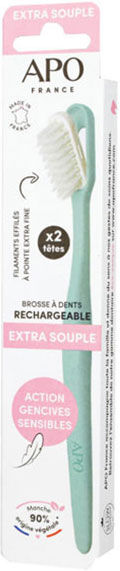 APO Brosse à Dents Rechargeable Extra Souple 1 manche + 2 têtes