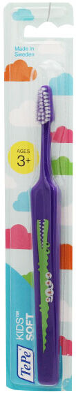 TePe Kids Brosse à Dents Souple Crocodile Oiseaux Violet