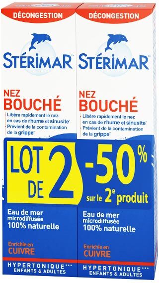 Sterimar Stérimar Hypertonique Nez Bouché Spray Lot de 2 x 100ml