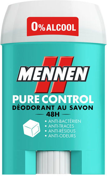 Mennen Pure Control Déodorant au Savon 48h Stick Large 50ml