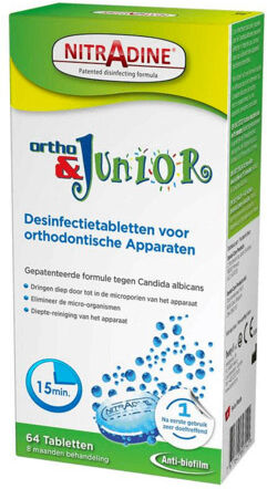 Dental Care Products Nitradine Ortho & Junior 64 comprimés effeverscents