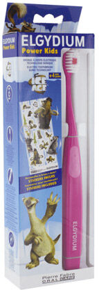 Elgydium Power Kids Brosse à Dents Electrique +4ans Age de Glace Rose