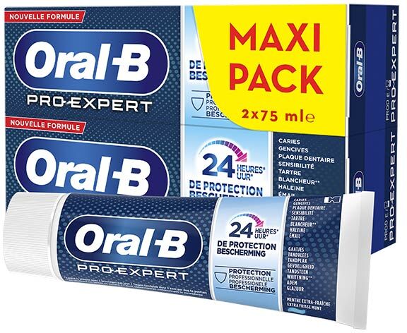 Oral-B Dentifrice Pro-Expert Protection Professionnelle Lot de 2 x 75ml