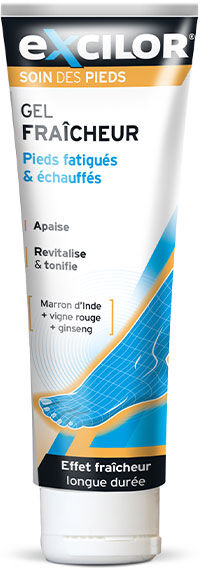 Excilor Soin des Pieds Gel Fraîcheur Pieds Fatigués & Echauffés 125ml