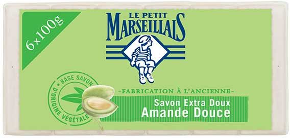 Le Petit Marseillais Savon Extra Doux Amande Douce Lot de 6 x 100g