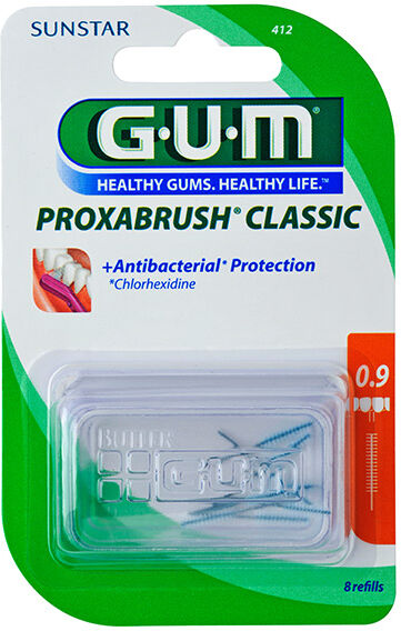 Gum Brossette Interdentaire Proxabrush Classic Recharges 0,9mm 8 unités