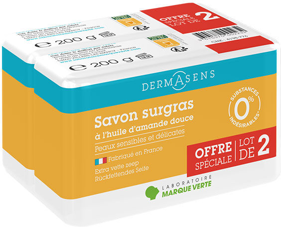 Dermasens Savon Surgras Lot de 2 x 200g