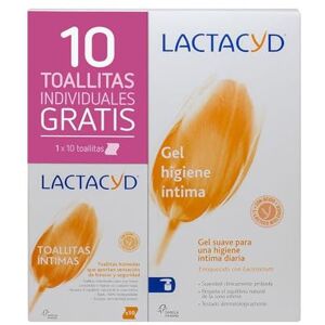 Lactacyd Gel für die Intim-Hygiene, für den täglichen Gebrauch, ohne Seife 400 ml + toallitas