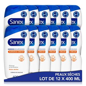 Sanex Dermo Pflegecreme für die ganze Familie* – entwickelt mit Dermatologen – spendet Feuchtigkeit und schützt die Haut – macht die Haut widerstandsfähiger – 400 ml x 12 Stück