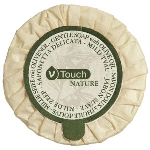 VEGA Milde Seife V-Touch Nature (mit Olivenöl, in Plissee); braun/grün; 400 Stück / Packung