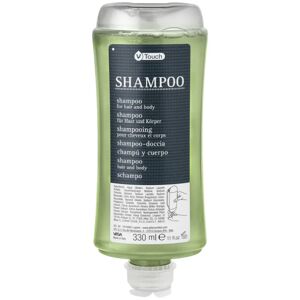 VEGA Shampoo & Duschgel V-Touch Silver Kunststoff recycelt; 330 ml; anthrazit/grau; 24 Stück / Packung